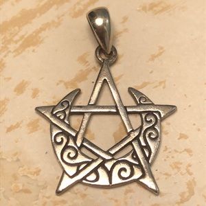 P. Borda sterling silver crescent moon pen…